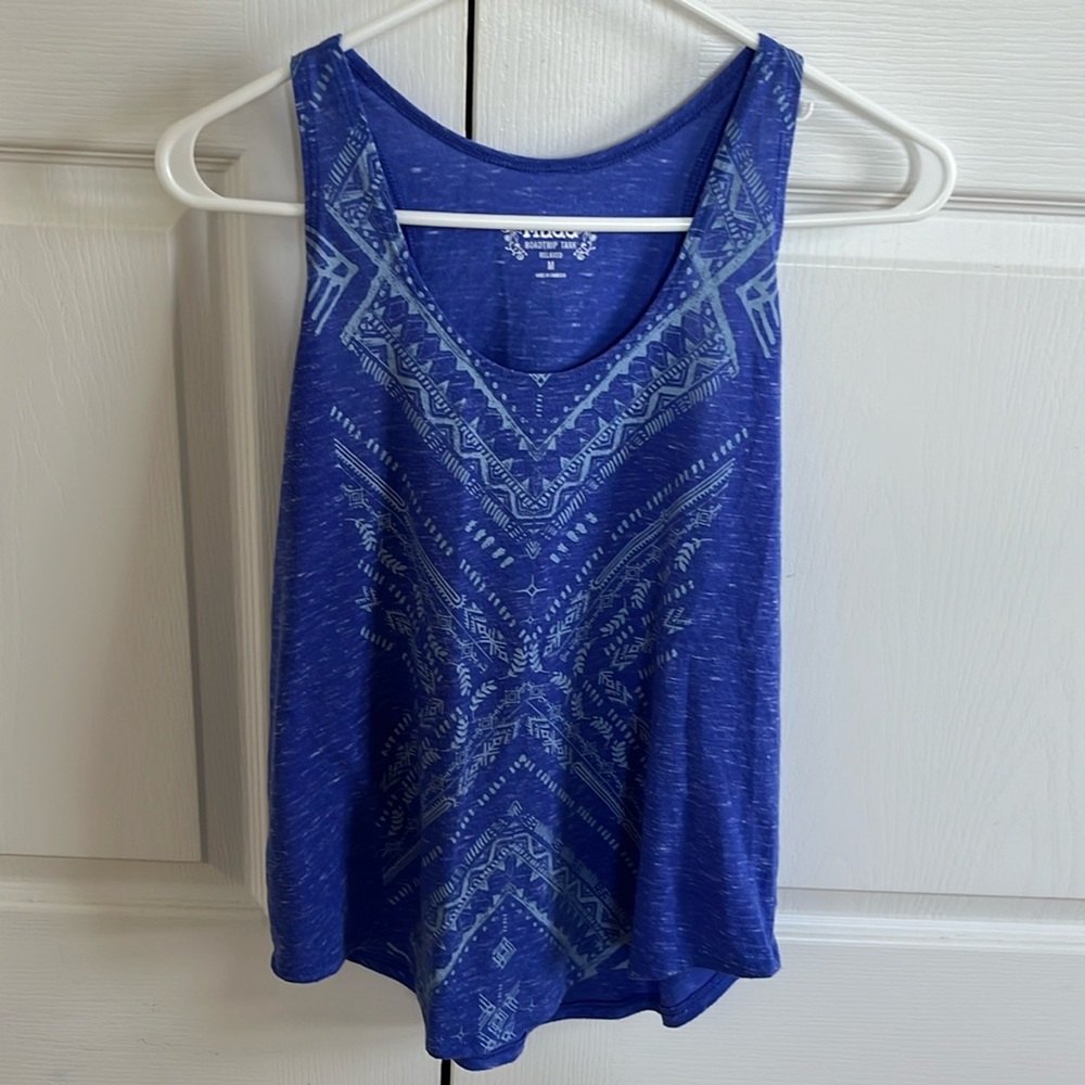 Mudd “Roadtrip Tank” in blue/indigo, adult M